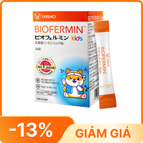Thực phẩm bảo vệ sức khỏe Biofermin™ kids bổ sung lợi khuẩn, hỗ trợ tăng cường tiêu hoá (Hộp 30 gói)