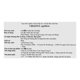 Gạc lưới UrgoTul AG/Sliver 10cm x 12cm (16 miếng)