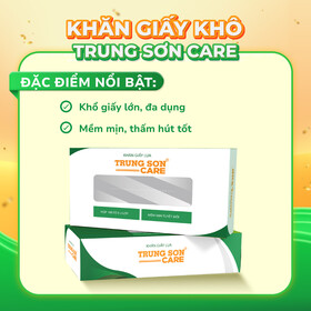 Khăn Giấy Khô Trung Sơn Care (Hộp 180 tờ)
