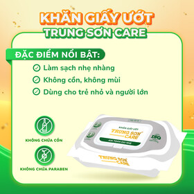 Khăn Giấy Ướt Trung Sơn Care (Hộp 80 tờ)