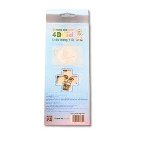 Khẩu trang 4D Kids Trung Sơn Care kháng khuẩn cho bé tiêu chuẩn KF94 (Hộp 10 cái)