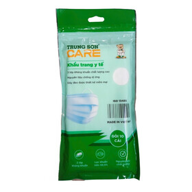 Khẩu Trang Y Tế Trung Sơn Care Màu Trắng (Túi 10 cái)