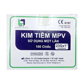 Kim MPV số 23g sử dụng một lần dùng để tiêm chích, lấy máu, pha thuốc (100 cái)