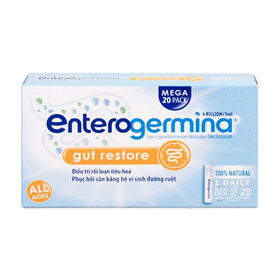 Men ống Enterogermina 4 tỷ/5ml Sanofi điều trị rối loạn hệ vi khuẩn đường ruột (2 vỉ x 10 ống)