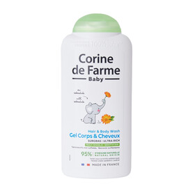 Sữa tắm cho bé gội Corine De Farme Baby Hair & Body Wash cho mọi loại da (Chai 250ml)