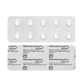 Thuốc Alphachymotrypsin Glomed 4200 IU