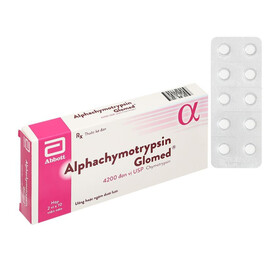 Thuốc Alphachymotrypsin Glomed 4200 IU