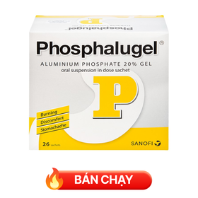Thuốc Phosphalugel giảm độ axit của dạ dày (26 gói x 20g)