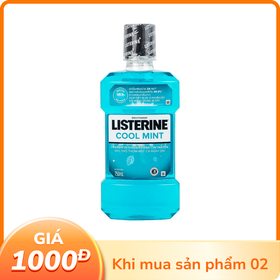 Nước súc miệng Listerine Cool Mint hỗ trợ viêm nướu, sâu răng, hôi miệng (750ml)