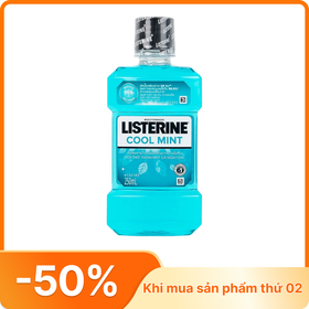 Nước súc miệng Listerine Cool Mint hỗ trợ viêm nướu, sâu răng, hôi miệng (250ml)