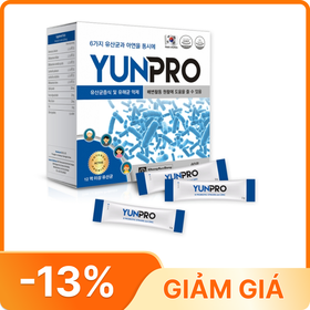Men vi sinh Yunpro - Cân bằng vi sinh, bảo vệ hệ tiêu hoá Hộp 60 gói