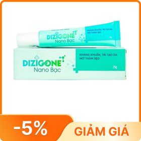 Kem Dizigone Nano Bạc kháng khuẩn, tái tạo da và mờ thâm sẹo (25g)