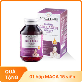 Thực phẩm bảo vệ sức khỏe Acaci Labs Marine Collagen Beauty Coated Tablet - Hộp 90 viên