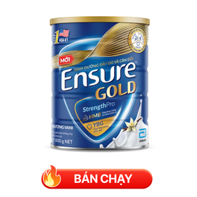 Sữa bột Ensure Gold StrengthPro Abbott hương vani tăng cường sức khỏe khối cơ, tăng miễn dịch (800g)