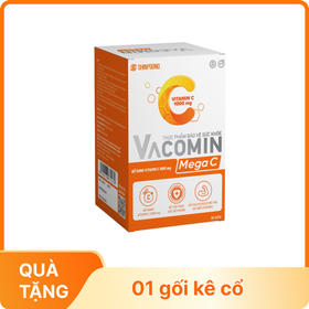 Viên uống Vacomin Mega C bổ sung vitamin C Hỗ trợ tăng đề kháng, hấp thu sắt, đẹp da (Hộp 60 viên)