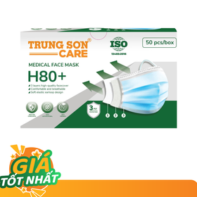 Khẩu Trang Y Tế Trung Sơn Care Xanh 3 Lớp (Hộp 50 cái)