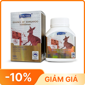 Thực phẩm bảo vệ sức khỏe Kangaroo Essence 50000 Max Vital Code (Hộp 100 viên)