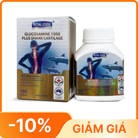 Thực phẩm bảo vệ sức khỏe Glucosamine 1500 Plus Shark Cartilage Vital Code (Hộp 100 viên)