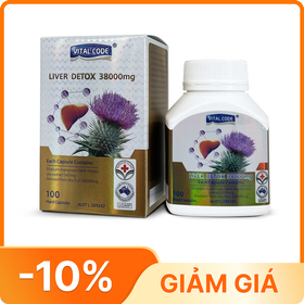 Thực phẩm bảo vệ sức khỏe Liver Detox 38000mg Vital Code (Hộp 100 viên)