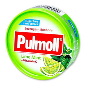 Pulmoll Lime-Mint không đường hỗ trợ giảm ho, làm dịu cổ họng (Hộp 45g)