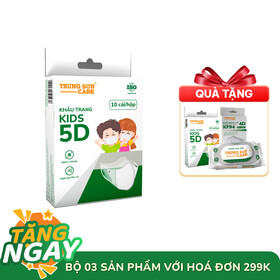 Khẩu Trang 5D Baby Trung Sơn Care (Hộp 10 cái)