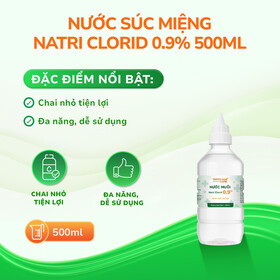 Nước muối sinh lý Nacl 0.9% Trung Sơn Care (Chai 500ml)