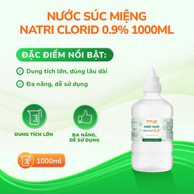 Nước muối sinh lý Nacl 0.9% Trung Sơn Care (Chai 1000ml)