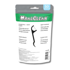 Tăm chỉ kẽ răng OralClean Denta Detox làm sạch mảng bám trên răng (Hộp 50 cây)