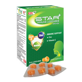 STAR Immune Lozenge Orange - Viên ngậm Đề kháng vị Cam Bạc Hà