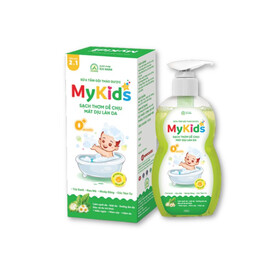 Sữa tắm gội thảo dược MyKids làm sạch, kháng khuẩn, dưỡng ẩm da bé (Chai 200ml)