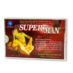 Thực phẩm hỗ trợ sinh lý nam Super Man cải thiện chất lượng tinh trùng (Hộp 20 viên)