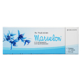 Thuốc tránh thai hằng ngày Marvelon (01 vỉ x 21 viên)