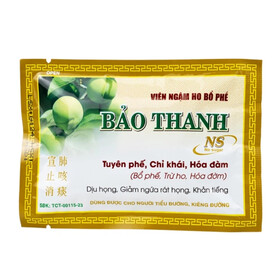 Viên ngậm Bảo Thanh không đường Hoa Linh bổ phế, trừ ho, hóa đờm (20 vỉ x 5 viên)