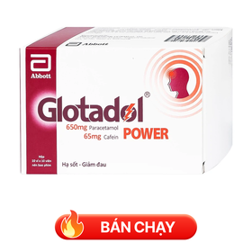 Thuốc Glotadol Power giảm các cơn đau nặng, hạ sốt (10 vỉ x 10 viên)