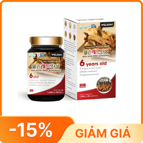 Viên uống hồng sâm Welson Red Ginseng hỗ trợ bồi bổ sức khỏe (Hộp 60 viên)