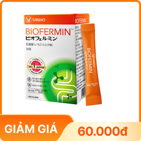 Thực phẩm bảo vệ sức khoẻ Biofermin bổ sung lợi khuẩn đường ruột, cải thiện hệ vi sinh đường ruột (Hộp 30 gói)
