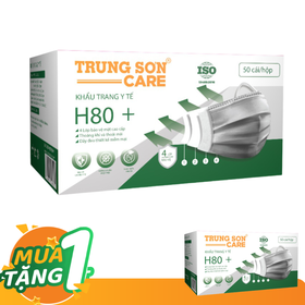 Khẩu Trang Y Tế Trung Sơn Care Xám 04 Lớp (Hộp 50 cái)