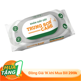 Khăn Giấy Ướt Mini Trung Sơn Care (Bịch 20 tờ)
