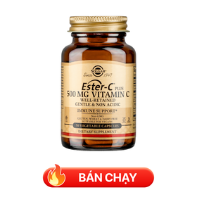 Thực phẩm bảo vệ sức khoẻ Ester-C 500MG Vitamin C Solgar hỗ trợ tăng cường sức đề kháng (50 viên)