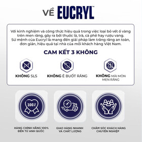 Eucryl Toothpowder - Bột đánh răng bạc hà tẩy trắng (50g)