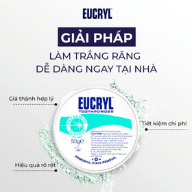 Eucryl Toothpowder - Bột đánh răng bạc hà tẩy trắng (50g)