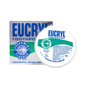 Bột Đánh Răng Bạc Hà Tẩy Trắng Eucryl Toothpowder 50g