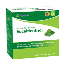 Viên hỗ trợ giảm ho, đau rát họng EUCAMETHOL (Hộp 100 viên)