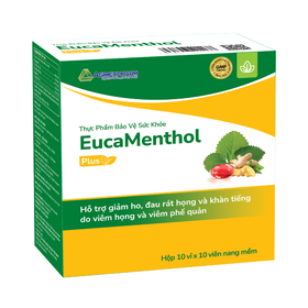 Viên hỗ trợ giảm ho, đau rát họng Eucamethol Plus (Hộp 100 viên)
