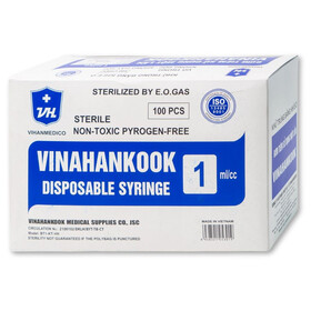 Kim 5cc Vinahankook sử dụng một lần, vô trùng, không độc, không gây sốt (Hộp 100 cây)