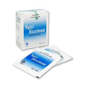 Natri Hydrocarbonat 450mg hỗ trợ trung hòa acid dạ dày, kiềm hóa nước tiểu (Hộp 10 gói)