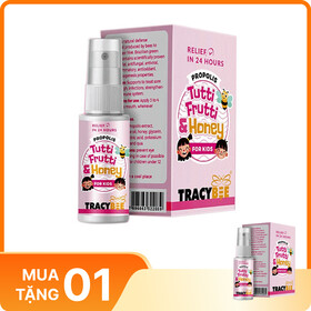 Xịt họng keo ong Propolis Tutti Frutti & Honey for Kids Tracybee (30ml)