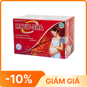 Thực phẩm bảo vệ sức khoẻ MCVIT-DHA bổ sung sắt và acid Folic (6 vỉ x 10 viên)