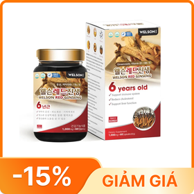 Viên uống hồng sâm Welson Red Ginseng hỗ trợ bồi bổ sức khỏe (Hộp 60 viên)