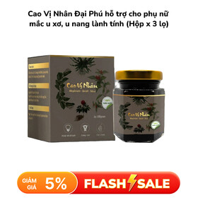 Cao Vị Nhân Đại Phú hỗ trợ cho phụ nữ mắc u xơ, u nang lành tính (Hộp x 3 lọ)